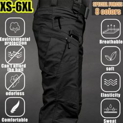 Männer Taktische Cargo Hosen 6XL Plus Größe Outdoor Casual Sport Hose Wandern Angeln Wasserdichte Multi-tasche Männer Hosen
