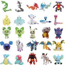 Neues Pokemon Plüschtier Alolan Vulpix Ninetales Sprigatito Mimikyu Cubone Porygon Garchomp Lapras Porygon Gefüllte Peluche Puppe