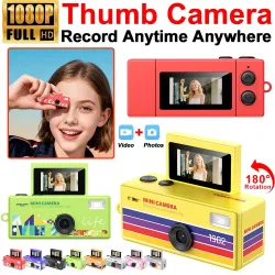 EOENKK, LK030 Daumen-Schlüsselanhänger-Kamera 180° °   Flip-Selfie-Display mit Blitzlicht Mehrere Filter Sehr Kleiner Camcorder Audio-Video-Rekorder