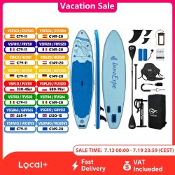 InnoExpo, InnoExpo Aufblasbares Stand-Up-Paddleboard mit Zubehör, aufblasbares Paddelboard, Surf-SUP-Board, rutschfestes Wassersport-Paddleboard
