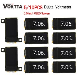 5/10 Stück Mini-Digital-Voltmeter, ultradünn, 0,5 Zoll OLED-Display, hochpräzise ADC 0-30V DC-Spannungsmessung für Stromversorgung