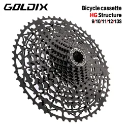 GOLDIX Ultraleichtes Fahrradkassetten-Freilauf, Kohlenstoffstahl, Material 9/10/11/12/13 Geschwindigkeit, HG-Struktur, Kettenrad für Mountainbike