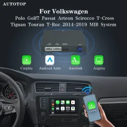 AUTOTOP Wireless CarPlay Android Auto für Volkswagen VW Golf 7 Polo Passat Arteon Scirocco T-Cross Tiguan Touran T-Roc mib