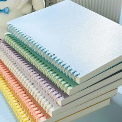 A4/A5/B5 Herausnehmbares Spiralnotizbuch 60 Blatt Liniert/Blanko Loseblatt-Journal Macaron-Ringbuch für Schüler