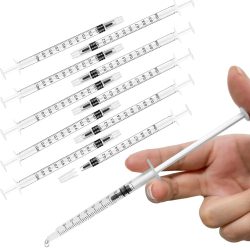 10?100 Stück 1 ml sterile Kunststoffspritze mit geradem Mundstück, einzeln verpackt, ohne Nadel, für Labore, zum Messen von Flüssigkeiten, zum Füttern von Haustieren