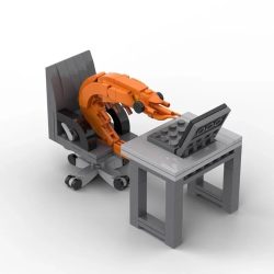 Arbeitsmodell eines Garnelens, kreatives Bausteinset, Puzzle-Montagespielzeug, Schreibtischdekoration, Krebs-Bausteine, Geschenk für Jungen und Mädchen