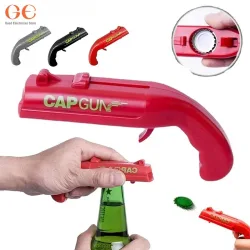 Cap Gun Flaschenöffner Bierflaschenverschluss Pistole Spielzeugpistole Flaschenverschluss Shooter Launcher, kreatives Cap Gun Spielzeug für Party Bar