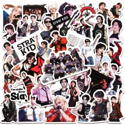 50/60 Blatt Stray Kids World Tour Mixed Muscle Man Notizbuch-Aufkleber, Wasserfeste Becher-Dekoration, Peripherie-Aufkleber