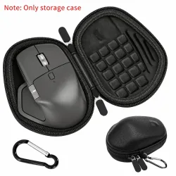 Tragetasche Kompatibel mit Logitech MX Master 4/3S/3 Maus, Wasserdichte PU-Leder Reisetasche mit Präzisem Empfängerschlitz