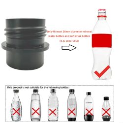 Flaschenadapter für 28-Gauge-PET-Blasenflasche, kompatibel mit SodaStream-Maschine Fizzi DUO Terra Art Gaia A200 G100