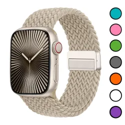 Nylon-Geflochtenes Magnetarmband für Apple Watch 49mm 45mm 44mm 42mm 41mm 40mm Armband für iWatch Ultra 2 Series 12 11 10 9 8 7 6 SE