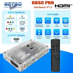 RetroScaler GBSC Pro GBS Control Scart RGBS YPbPr VGA Composite(AV) SV zu HDMI ®   Video-Audiokonverter für Retro-Spielekonsolen