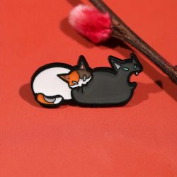 1 Stück Katzen-Emaille-Brosche ? süßes Katzen-Design, perfekt für Revers, Taschen oder Schmuck