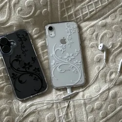 Kunstvolle Blumen-Handyhülle für iPhone 17 16 15 11 12 14 13 Pro Max Mini XS X XR 7 Plus 17E Stoßfeste Transparente Schutzhülle