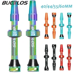 BUCKLOS Fahrrad Tubeless Ventil 40MM 44MM 55MM 60MM Straße Mountainbike Presta Ventile Hohe Qualität Reifen nippel MTB Zubehör