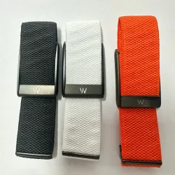 Schwarzes Silber-Gold Armband für Whoop 5.0 Mg Armband mit W-Logo Nylon Gewebtes Elastisches Whoop Sport-Ersatzarmband