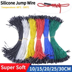 10/50 stücke Super Weiche Silikon Jumper Draht 1Pin Dupont Kabel 26AWG Männlich Weiblich Solderless Flexible Linie Stecker Für DIY Arduino