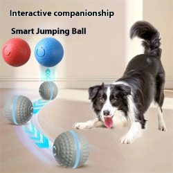 Intelligenter Hundespielzeugball, automatisch, interaktiv, für Haustiere, elektronisch, rollend, über USB wiederaufladbar, bewegend, hüpfend, für Welpen bis große Hunde, Kauspielzeug