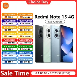 Xiaomi Redmi Note 15 4G Smartphone NFC MediaTek Helio G100-Ultra 6,77 Zoll 120Hz Display 108MP Kamera 33W Ladefunktion 6000mAh Akku