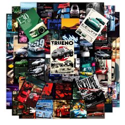 50/100 Stück JDM Retrofit Racing Auto Graffiti Aufkleber für Laptop Skateboard Gepäck Gitarre Fahrrad Wasserfeste Aufkleber