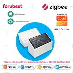 Zigbee-Regensensor mit Lichtdetektor, Smart Life APP-Fernbedienung, 2-in-1-Regentropfen-Sensor für Tuya oder Home Assistant Zigbee2mqtt
