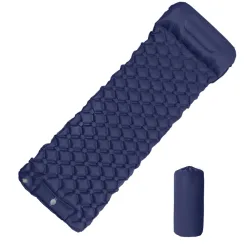 Outdoor Camping aufblasbare Matratze Isomatte mit Kissen ultraleichte Luft matte in Inflator Pump Wandern gebaut