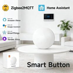 Intelligenter Zigbee 3.0 Szenenschalter, kabelloser Druckknopf-Fernbedienung, funktioniert mit Home Assistant Z2Mqtt