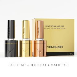 1/2/3 Stück Kit Venalisa 10 ml Nagelgellack HEMA/TPO Free Base Ultra Glossy Diamond Tempered Long Wear Top Coat Matt Gel Lack