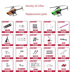 GOOSKY S2 Ultra RC Hubschrauber Ersatzteile Getriebe Rotor Gehäuse Querlenker Klinge Heckleiste Motor ESC Landegestell Verbindungsstange