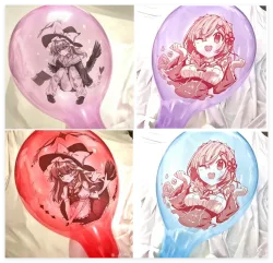 Looner Anime Bedruckte Luftballons Neue 24 Zoll Latex-Ballons, Oval Geformt, Verdicktes Material, Langlebiger für Partys und Hochzeiten