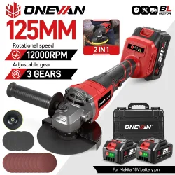 ONEVAN Bürstenlosen 125mm M14 Winkel Grinder Schneiden Maschine Cordless Elektrische Winkel Grinder Power Werkzeuge Für Makita 18V Batterie pin