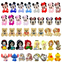 10 Stück Mickey Minnie Mouse Dumbo Silikon-Fokalperlen DIY Schnullerketten-Clips Perlen Stift Spielzeug Schmuckzubehör