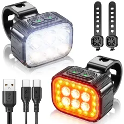 Fahrrad q6 licht set fahrrad led vorne rückleuchten usb lad mtb road bike highlight lampe radfahren zubehör