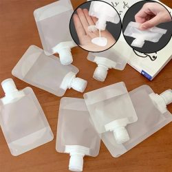 5Pcs Reise Flaschen Leere Squeeze Tasche Nachfüllbare Lotion Dispenser Tasche Shampoo Toilettenartikel Flüssigkeit Kosmetische Behälter Lagerung Beutel