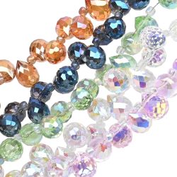 10*8mm tschechische Kristall Wasser tropfen Perlen glänzende facettierte Glas Erdbeer Perlen für Schmuck machen Handarbeiten DIY handgemachte Accessoires