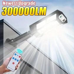 30000LM Solar-LED-Leuchten für den Außenbereich, Solarleuchten mit Bewegungsmelder, 3 Modi, wasserdicht, IP65, Solar-Gartenleuchte, Straßen- und Hoflaterne