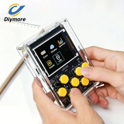 Handheld-DIY-Kit, Spielekonsole mit Xiaozhi AI Voice Dialog, integrierte 25-klassische Spiele, Wetteruhr, Musikspektrum, elektronisch