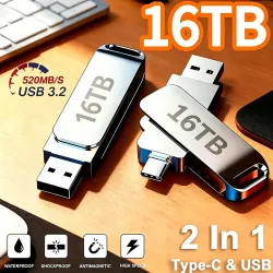 Neuer 16TB USB 3.0 Stick Hochgeschwindigkeits-Metall-Datenspeicher Langlebiger USB-Stick in Verschiedenen Kapazitäten
