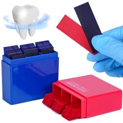 300 Blatt Dental-Bisspapier, Einweg-Zahnarzt, blau/rot, doppelseitiger Bissstreifen, orale Zahnpflege, Aufhellung, Zahnmedizin-Material