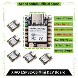 ESP32C6 Mini-Entwicklungsboard XIAO ESP32 C6-2,4 GHz WiFi6, BLE5.3, Zigbee Thread (802.15.4) ESP Rain Maker, AWS IoT, Microsoft Azure