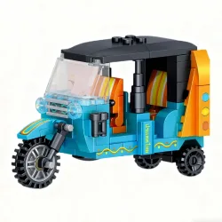 Stadt Dreirädriges Motorrad Modell MOC Bausteine Fahrzeug Technische Ziegel Geburtstagsgeschenke Spielzeug für Kinder Jungen Kinder Erwachsene