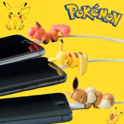 Pokemon Pikachu Datenkabel Schutzhülle Mode Cartoons Figur Schnalle USB Ladekabel Gewinde Biss Schutzhülle Spielzeug
