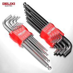 DELIXI ELECTRIC Inbusschlüsselsatz, Allen-Inbusschlüssel-Schraubendreher-Set mit Hülse, universelles Drehmoment, lang, metrisch, für Motorräder, Fahrräder
