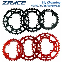 ZRACE Kettenblätter 40T/42T/44T/46T/48T/50T/52T BCD104, schmale Zahnung AL7075 CNC, MTB/Rennrad/Faltrad/Gravelbike
