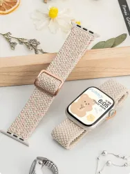 PEO, Geflochtene Solo Loop für Apple Watch Ultra Band 40 mm 44 mm 41 mm 38 mm 49 mm 45 mm elastisches Nylonarmband iWatch Serie 9 8 7 3 SE Armband