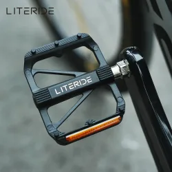 LiteRide Flache Fahrradpedale MTB Rennrad 3 Gedichtete Lager Fahrradpedale Mountainbike-Pedale Breite Plattform Zubehörteile