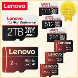Original Lenovo Speicherkarte 1TB 2TB Hochgeschwindigkeits-Micro-TF-SD-Karte 512GB SD V60 U3 TF-Karte für Nintendo Switch PS4 PS5 Spiele