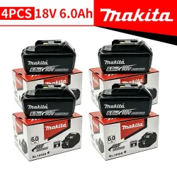 Neue Makita 18V Lithium-Batterie, 6,0Ah wiederaufladbar mit LED, für den Austausch von Elektrowerkzeug-Batterien BL1860B BL1850B BL1840B BL1830B