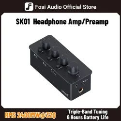 Fosi Audio SK01 Kopfhörerverstärker und Vorverstärker 2-in-1 für Kopfhörer, Kopfhörer, Leistungsverstärker, aktive Lautsprecher