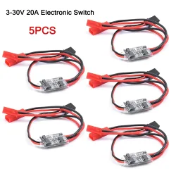 5/1 Stück Fernbedienung Ein/Aus 3-30 V RC 20 A Elektronischer Schalter für Fernbedienung Drohnen Autos LKW LED-Leuchten PWM-Signalsteuerung